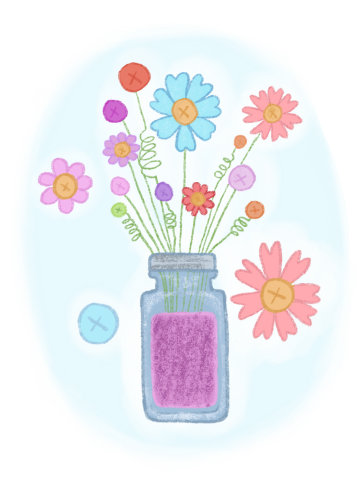 button bouquet 