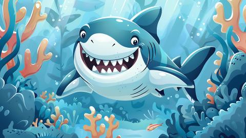 cartoon shark