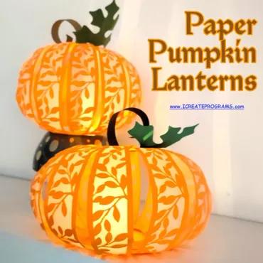 paper pumpkin lanterns
