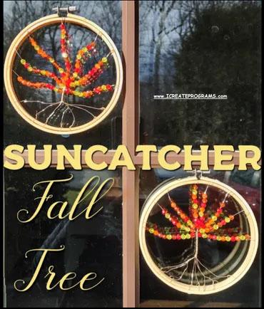 Fall tree suncatcher