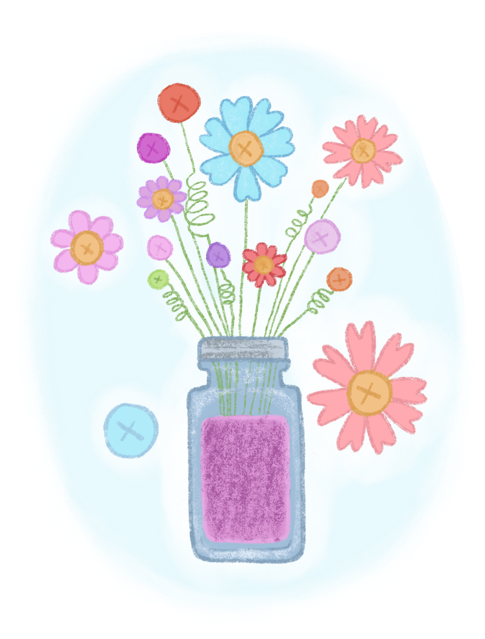 button bouquet 